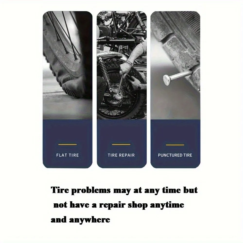 Motorcycle Tire Repair Kit Puncture Plug Tools Tyre Puncture Emergency for Car Tire Strips Stirring Glue Repair Tool Kit