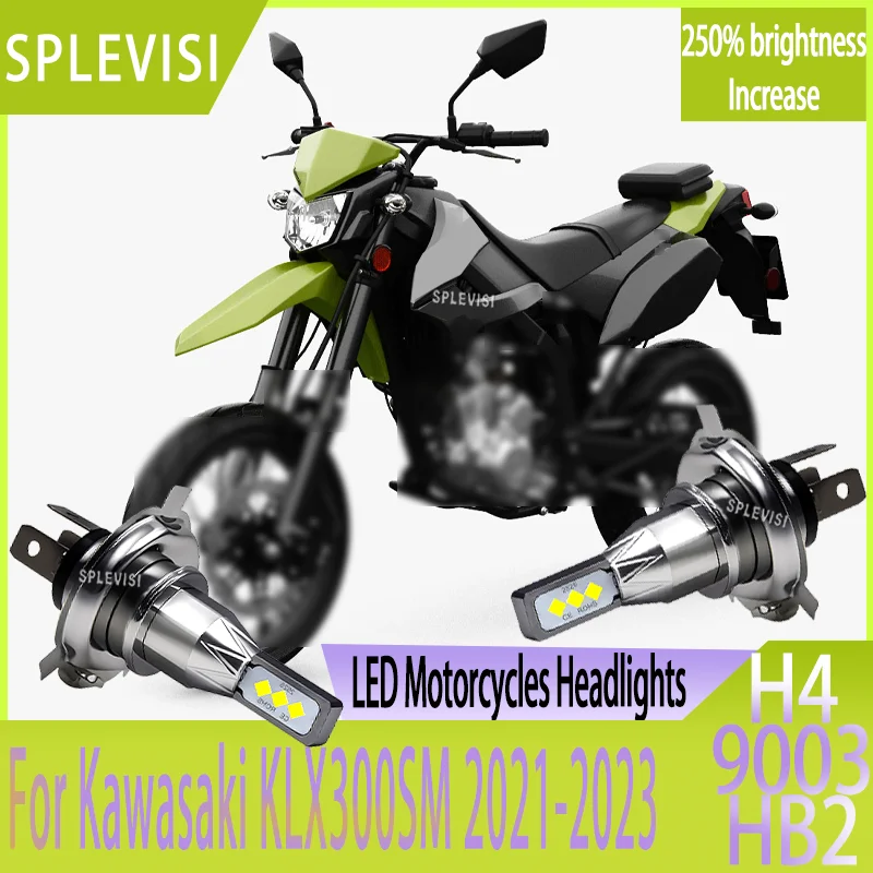 

Wire-Free Connection H4 LED Motorcycle Headlight with Aluminum Body For Bike Long Lifespan For Kawasaki KLX300SM 2021 2022 2023