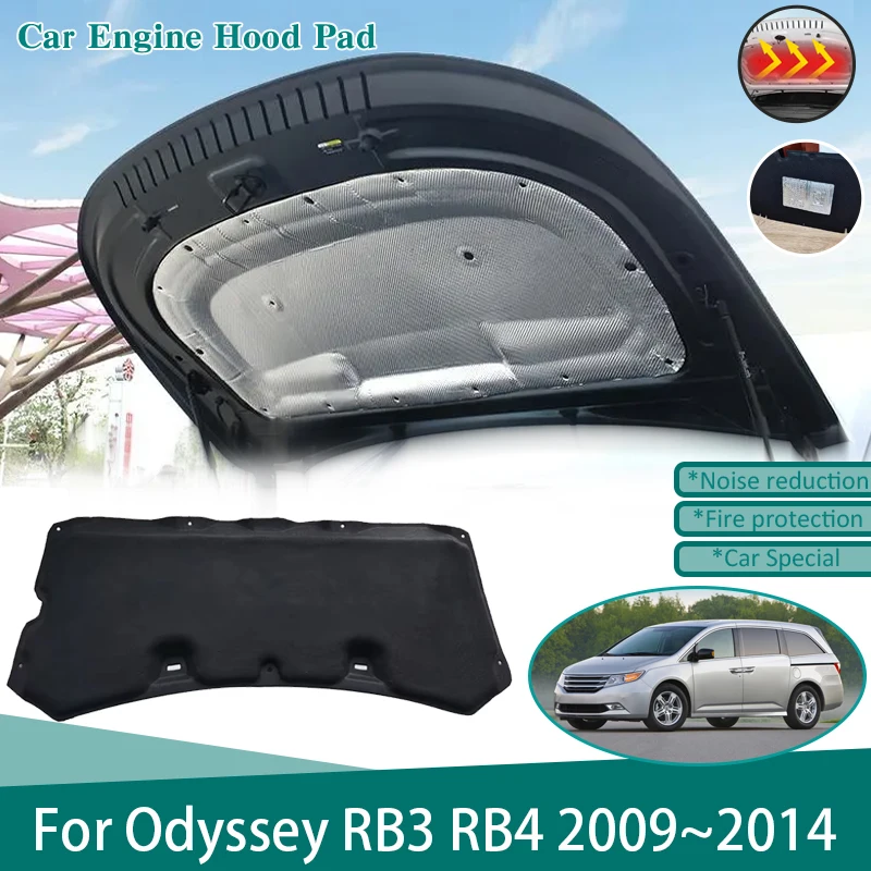 

Car Engine Sound Cotton Hood Mat For Honda Odyssey MK4 RB3 RB4 2009~2014 Heat Insulation Pads Cover Accessories 2010 2011 2012