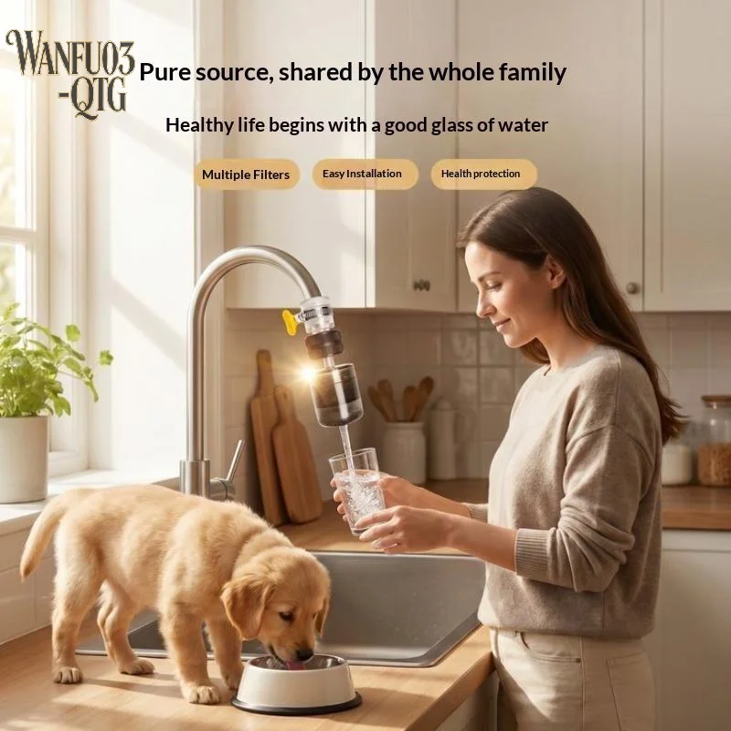 Hot Sale Titanium Faucet Water Filter Efficient Impurity Removal Durable ABS Body For Home Kitchen Drinking Water Use
