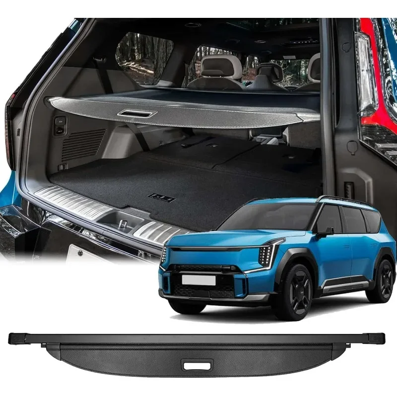 

Грузовой чехол для аксессуаров Kia EV9, выдвижной чехол для багажника, экран безопасности конфиденциальности, козырек для багажа для аксессуаров Kia EV9