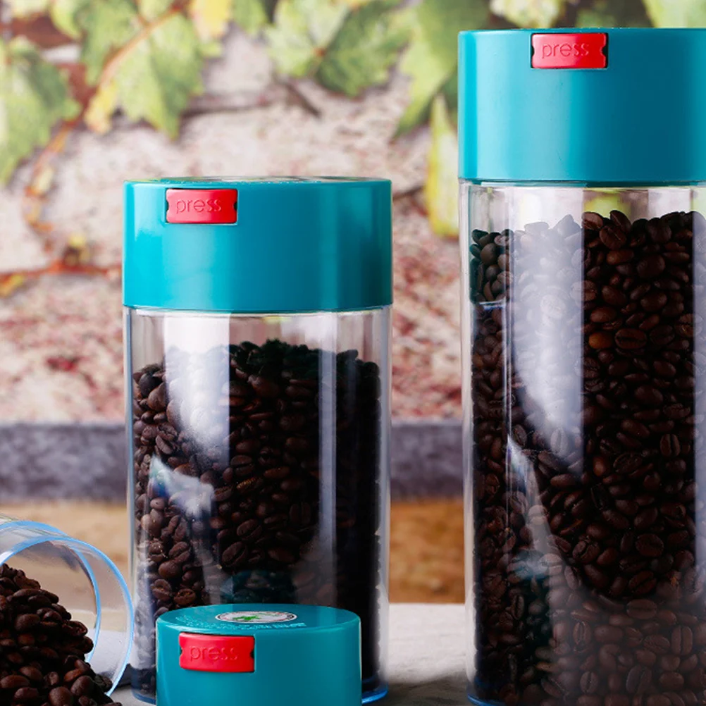 

Airtight Storage Jar Sealed Can Food Grade Plastic Container For Kitchen Tea Coffee Nuts Rice 1000G Size L