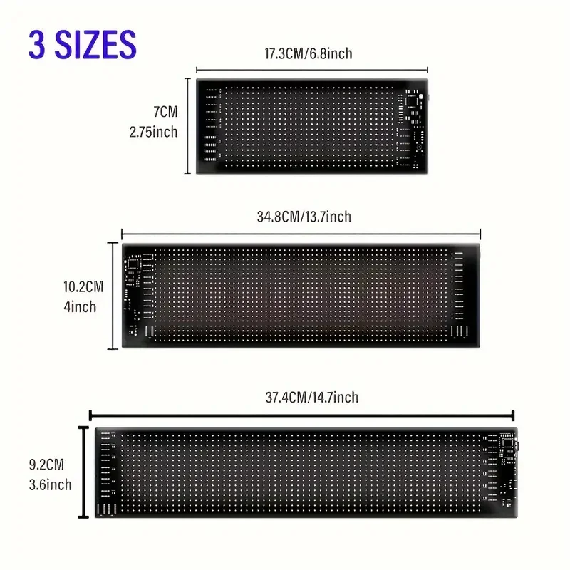 لوحة بكسل مصفوفة LED، علامات LED للإعلانات الساطعة، علامة سيارة مرنة USB 5 فولت LED للتحكم في تطبيق بلوتوث