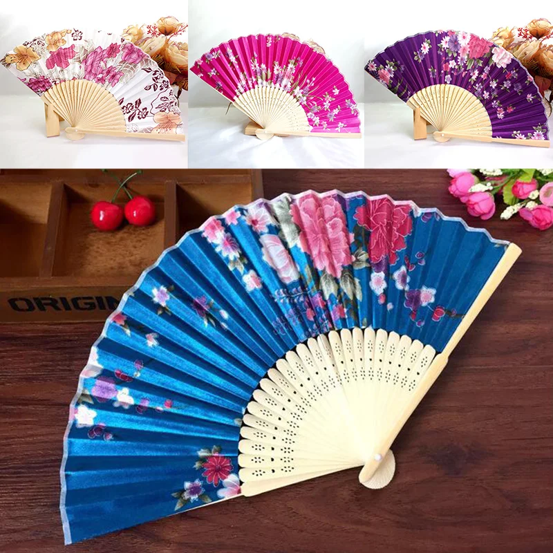 

1pc Foldable Fan Blossom Fans Asian Wedding Portable Favor Gift Party Reception Delicate Folding Hand Fan Gift Decor