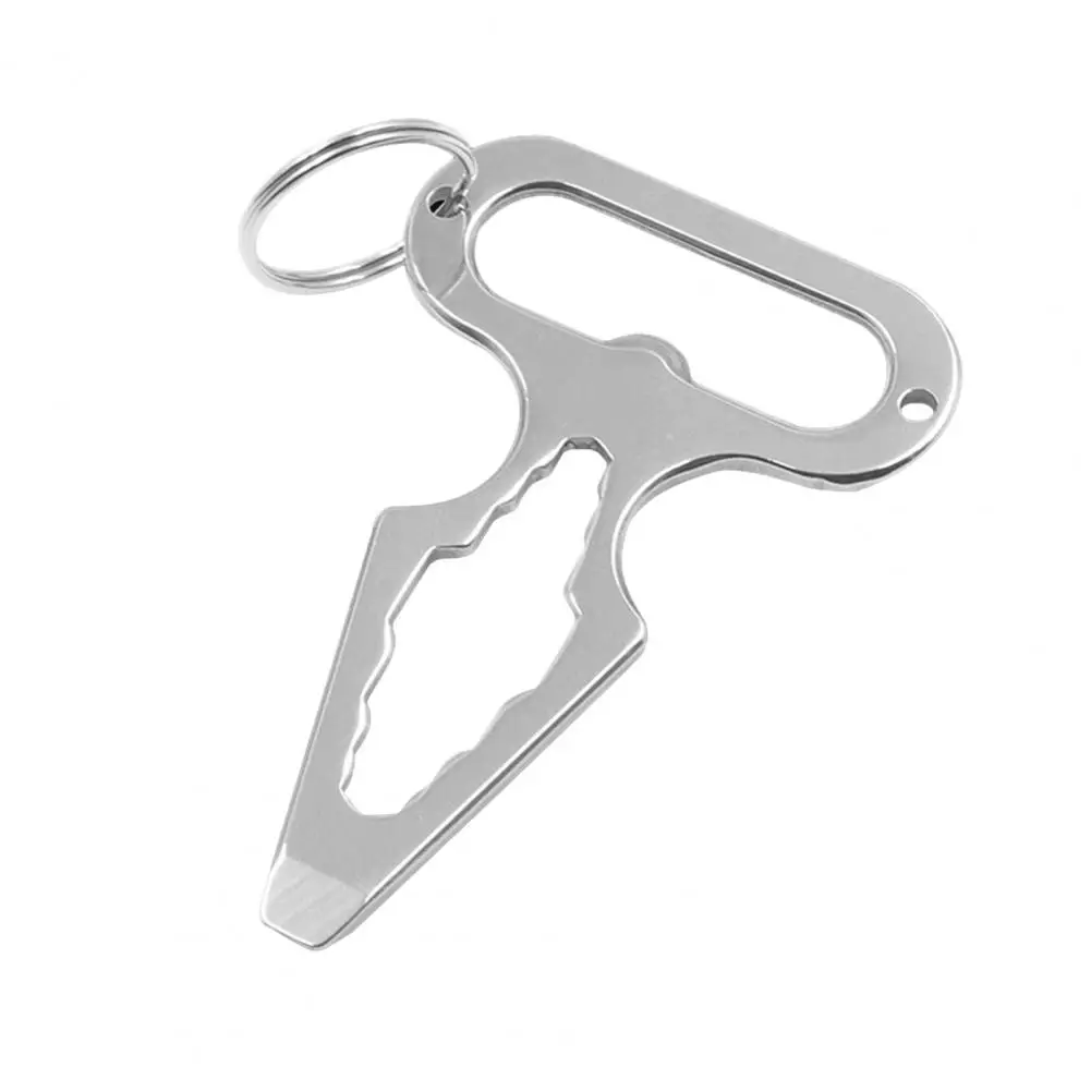 Compact Outdoor Wrench Easy Grip Wrench Portable Outdoor Defense Tool Compact Wrench Bottle Opener Keychain for Camping Picnic