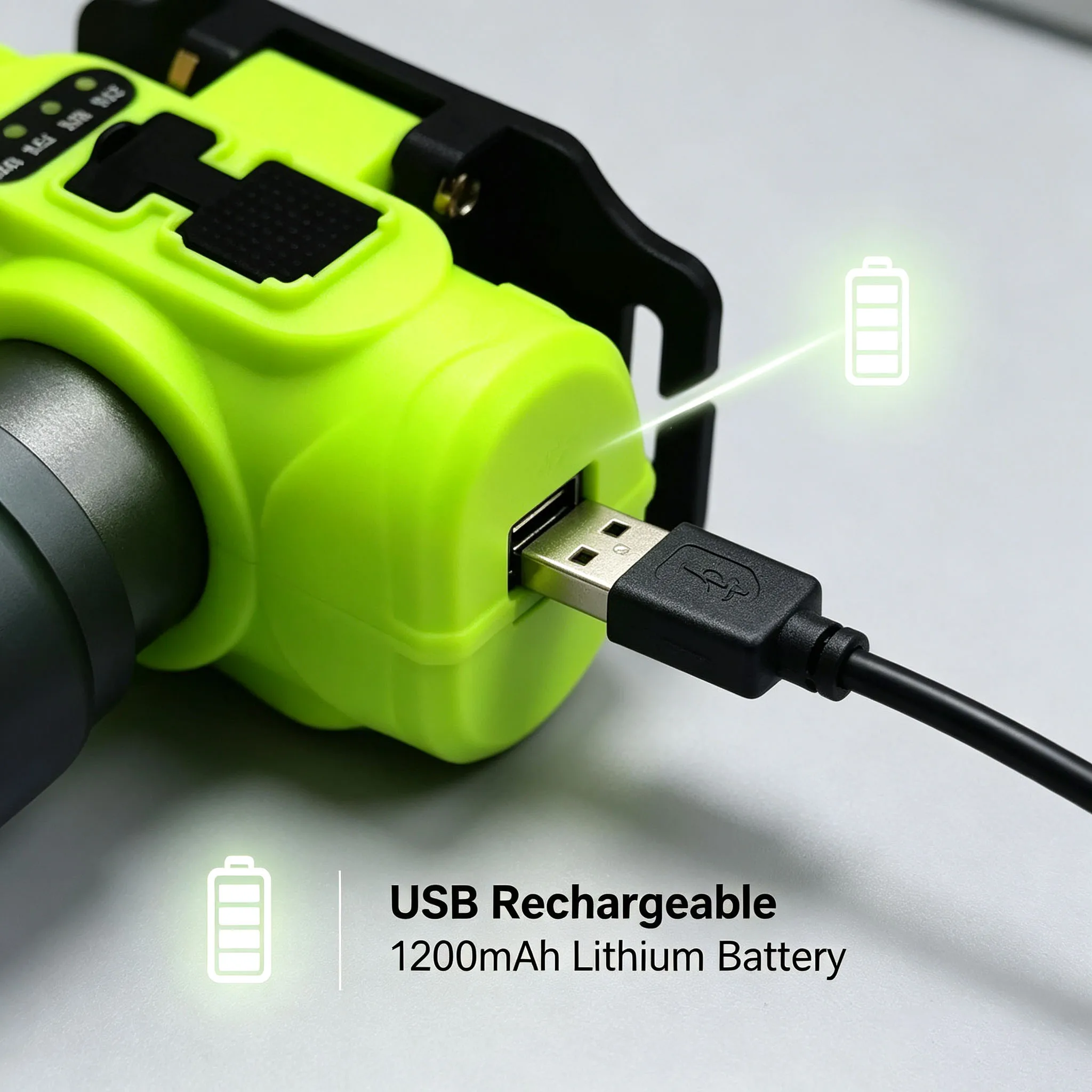 50W Zoomable LED Headlamp 1200mAh USB Rechargeable Lithium Battery Head Light 8 Lighting Modes Adjustable Headband Headlamp for