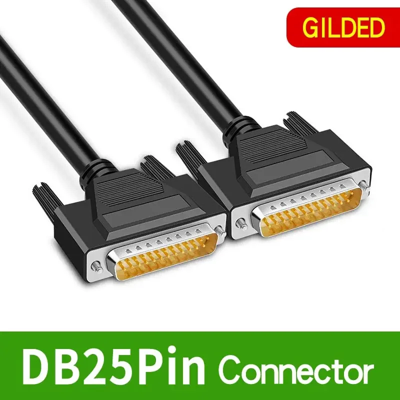 

DB25 Male to Male to Female Extension Cord 25 Pin Shielded Cable Line Parallel Port Cable Serial Data Wire for Computer Printer