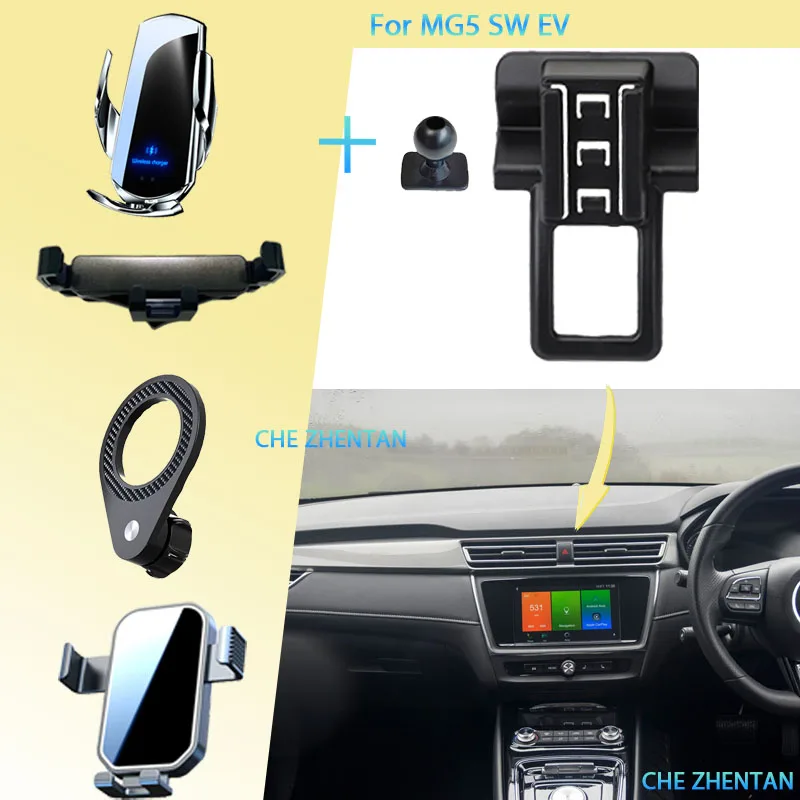 

Car Mobile Phone Holder for MG5 SW EV 2019 2020 2021~2025 360° Rotating Car Vehicle Phone Mounts Navigation Stand Accessories
