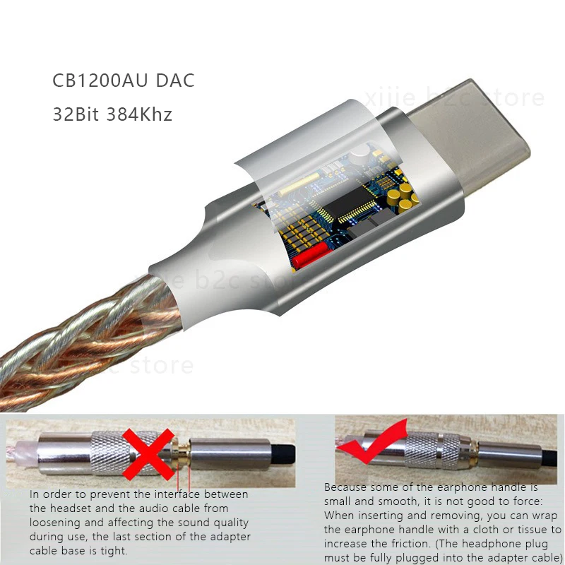 CB1200AU DAC Type C to 3.5mm HiFi Earphone Amplifier USB C Audio Decoder AMP Adapter Sound Card Digital Decoder For Android PC image 6