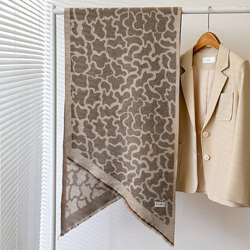 2025, neuer Design-Winterschal aus Kaschmir für Damen – eleganter, warmer Pashmina-Schal mit Leopardenmuster, Poncho und Bufanda – Detail 18