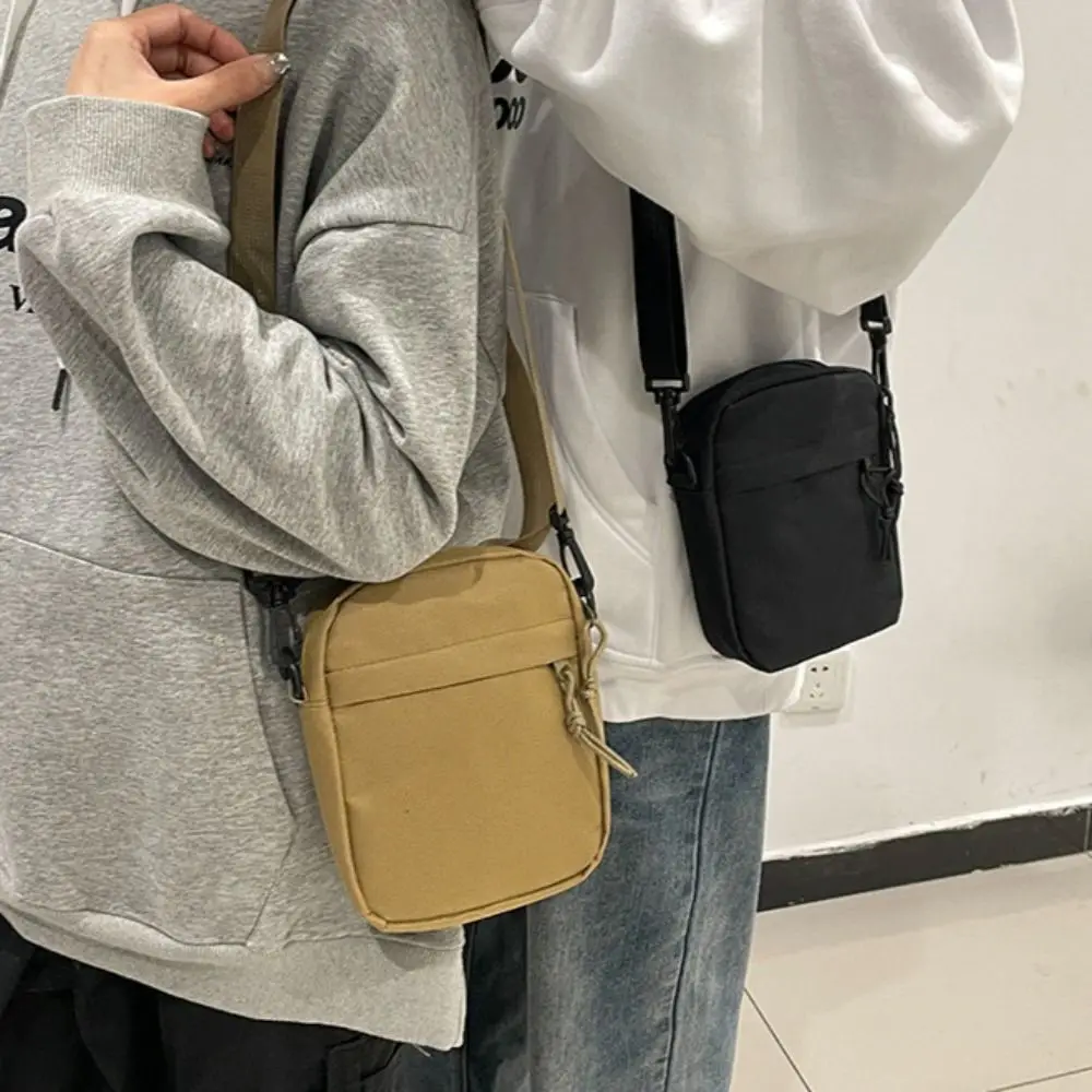 High Quality Oxford Cloth Crossbody Bags Black White Khaki Minimalists Shoulder Bag Long Shoulder Strap Tote Bag Men Women