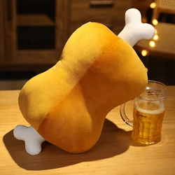 42cm Simulation Meat Bone Pillow Lifelike Chicken Thigh Meat Plush Toy Soft Stuffed Animal Sofa Cushion Birthday Gift Pet Toy
