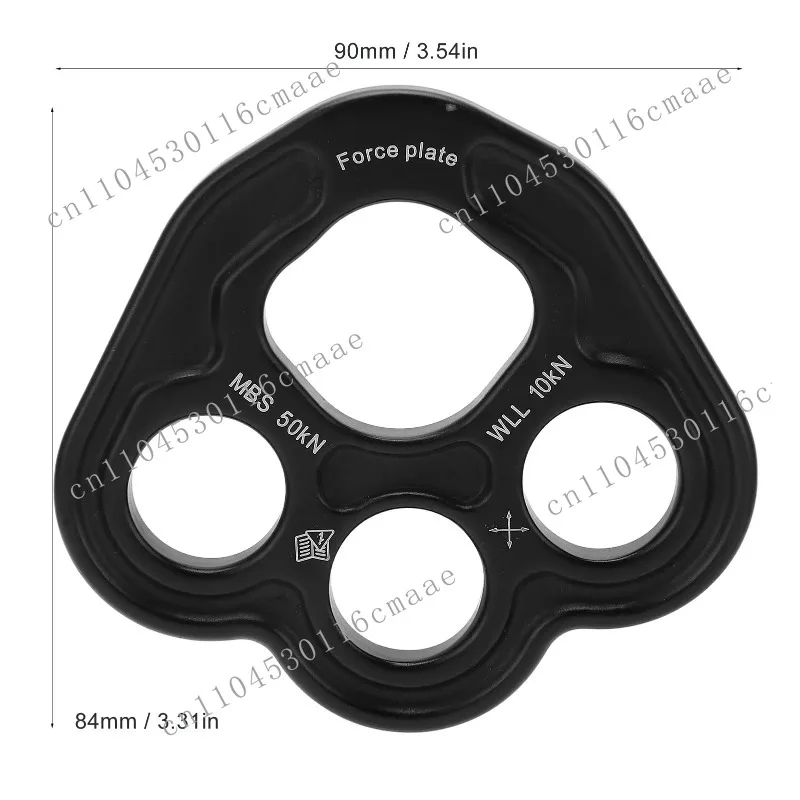 3 Hole Force Rigging Plate Rigging Plate 3 Holes Space Aluminum 50KN Weight Bearing Uniform Force Climbing Equipment for Outdoor