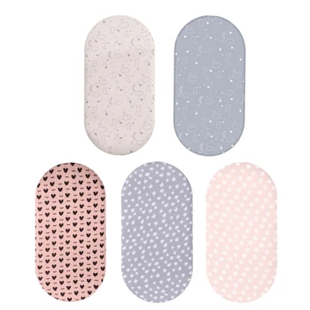 Ademende babywieglakens Afneembaar hoeslaken Aankleedkussenhoes voor pasgeboren babywiegjes