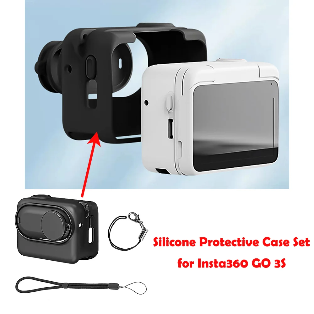 

Silicone Protective Case Set for Insta360 GO 3S Action Camera Shockproof and Drop-Resistant Accessories