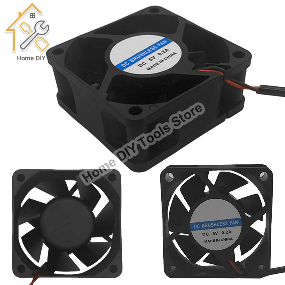 Dc6025 60mm DC 5V Fan 60x60x25mm Usb Connector 2 Wires Suitable For Cooling Fan Of Power Charger Transformer