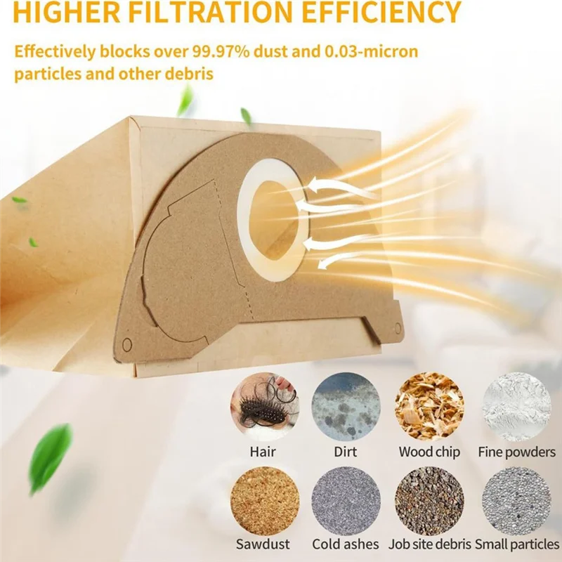 أكياس فلتر الورق الرطب والجاف A05G لنماذج المكنسة الكهربائية Karcher WD 2 MV 2 WD 2.200 WD 2.550 WD2.250 - 6.904-322.0، 69043220