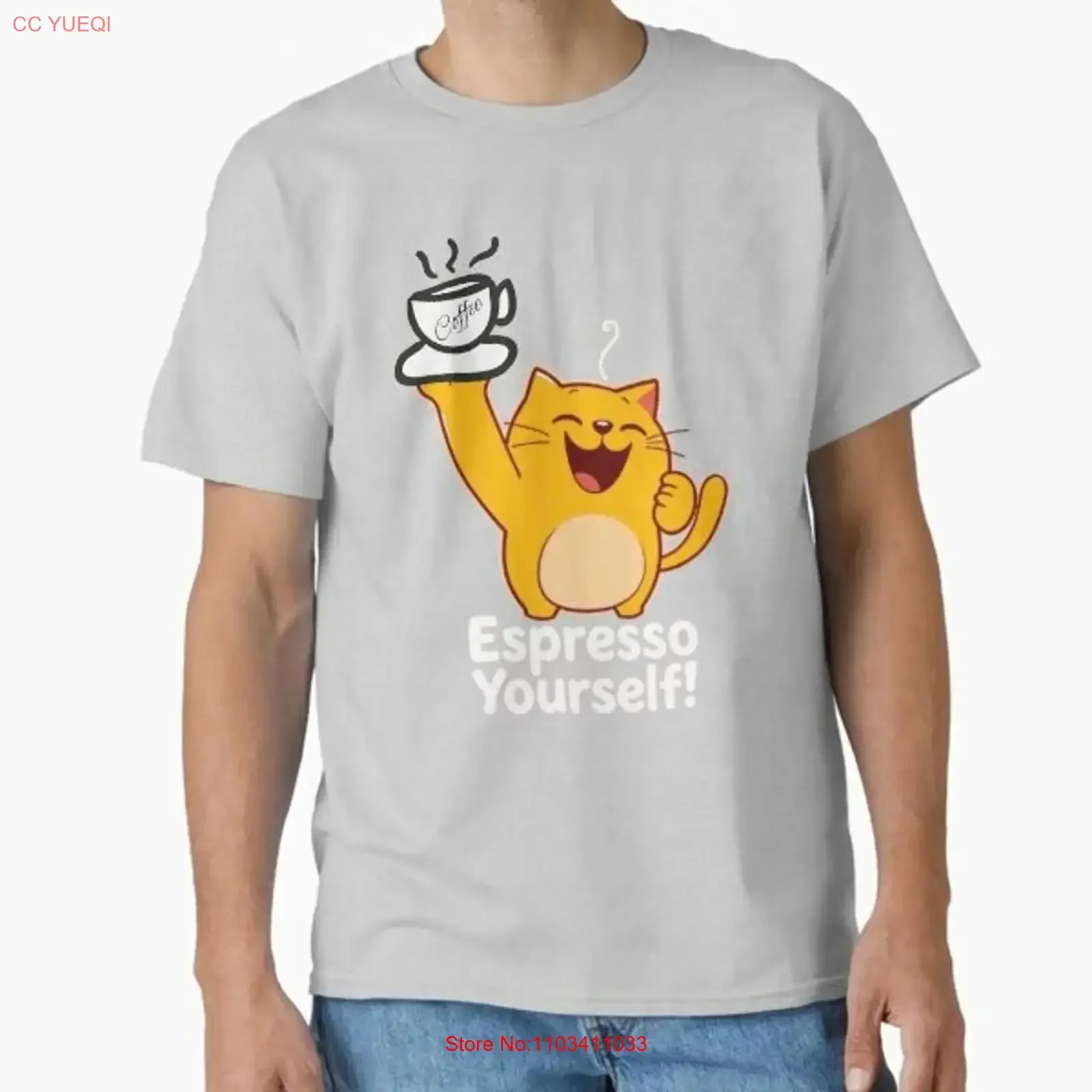 Классическая футболка Espresso Yourself, сделанная в США, размер S 2XL, винтажная стираная слегка повседневная дизайнерская одежда, мода унисекс Классическая футболка Espresso Yourself, сделанная в США, размер S 2XL, винтажная стираная слегка повседневная дизайнерская одежда, мода унисекс