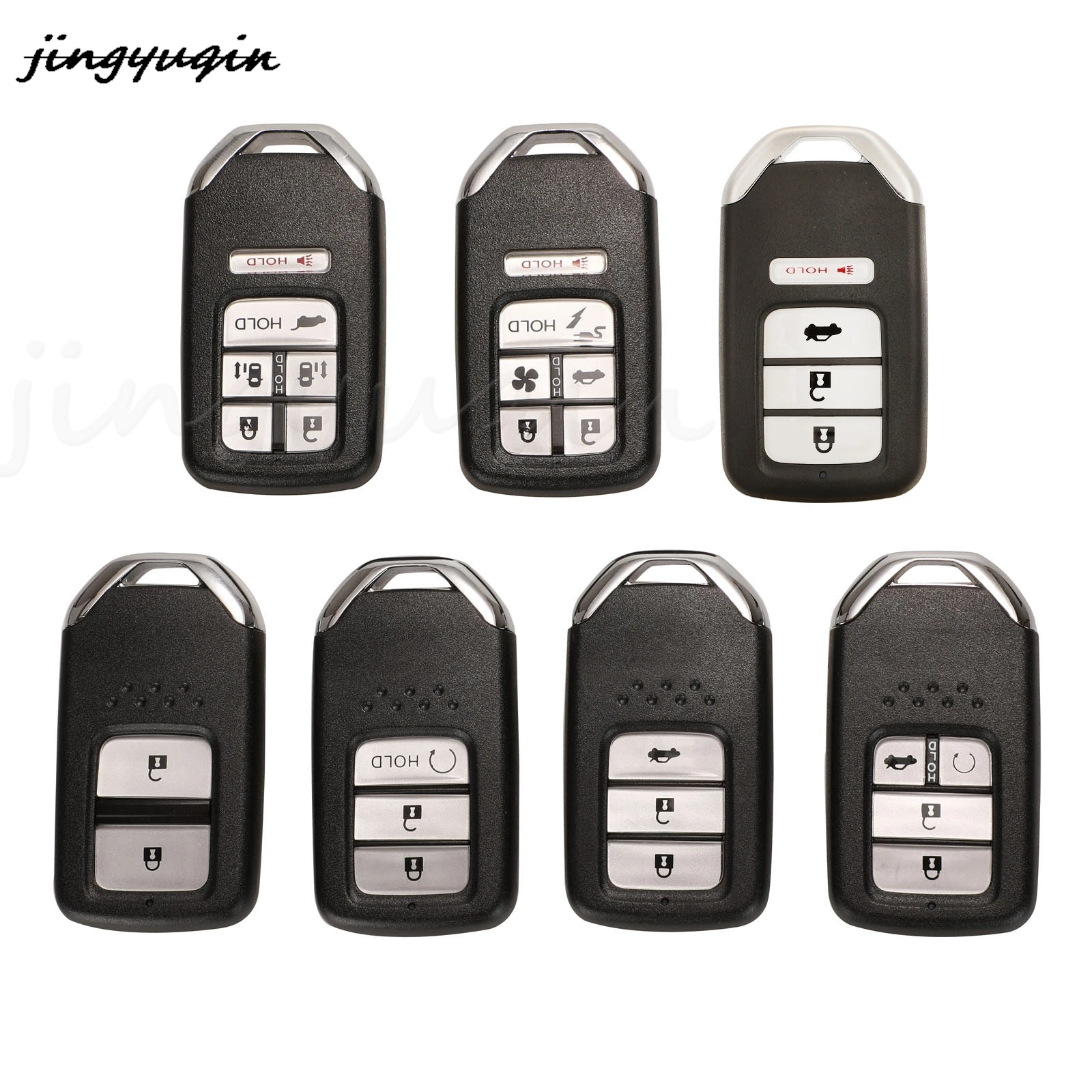 

Jingyuqin 2/3/4/5/6 кнопок дистанционного ключа автомобиля чехол-брелок для Honda City Jazz XRV Venzel HRV Odessey Accord