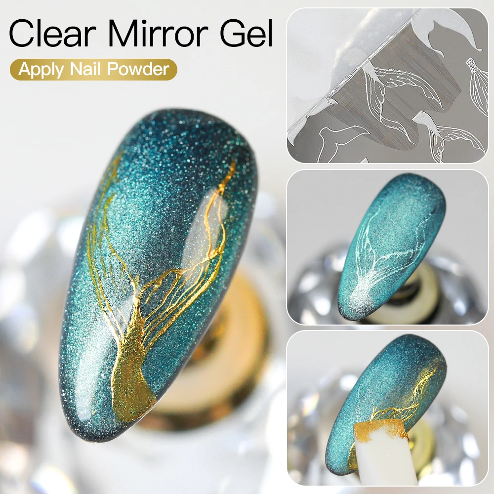 كما 15 مللي ماجيك ختم معطف فوقي لا مسح واضح ختم هلام طلاء الأظافر ينطبق على مرآة مسحوق مانيكير ختم أداة الطباعة #6