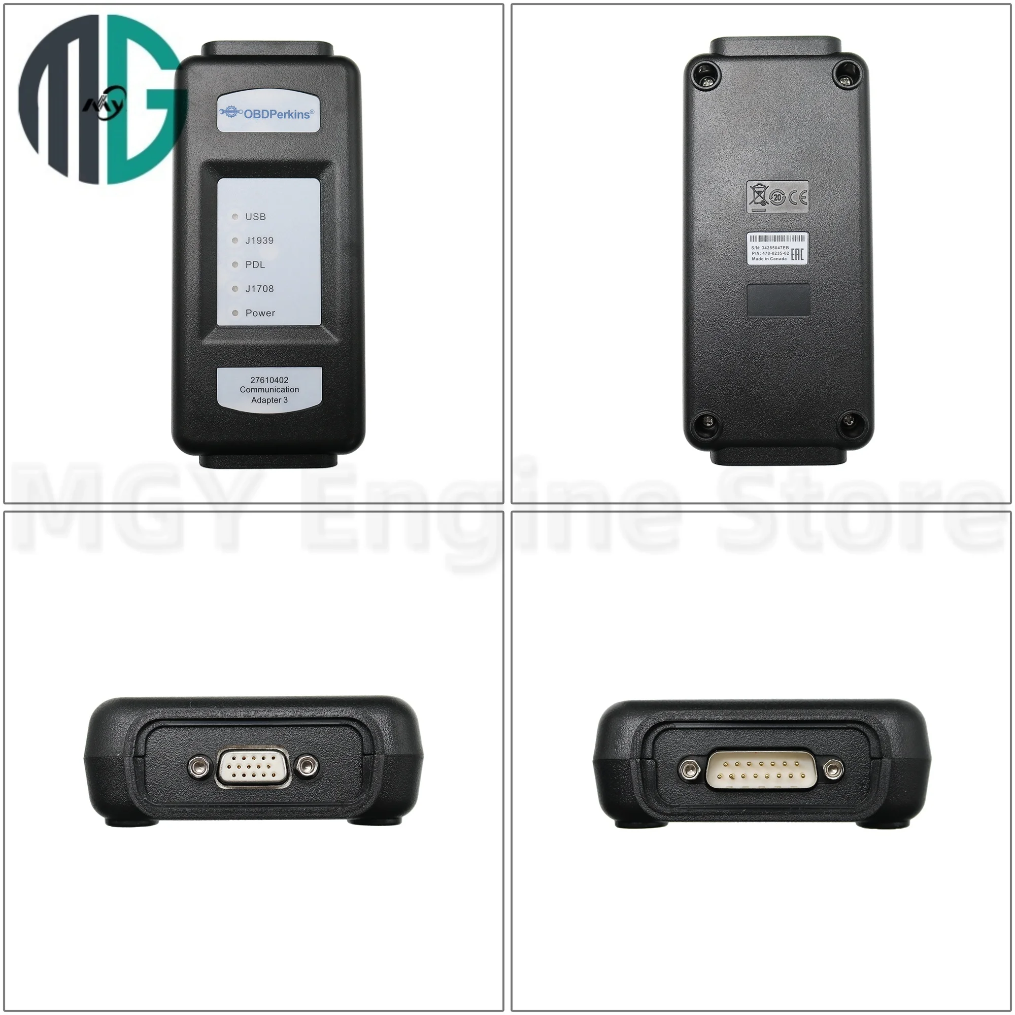 Perkins 2021B Software Diagnostic Tool 27610402 27610401 Cummunication Adapter 3 EST Tester Engine Truck Boat Diesel Excavator