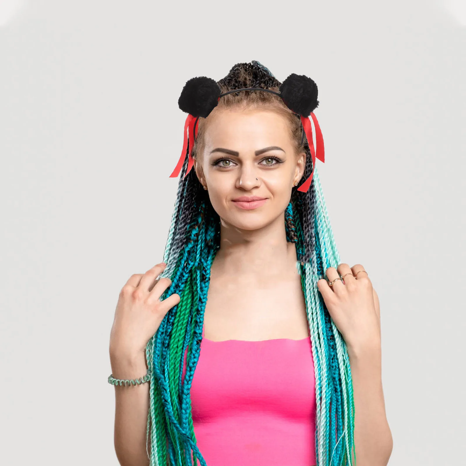 

Обруч для волос для косплея, повязка на голову в виде булочки для сценических игр, маскарада, праздничного костюма, аксессуар, повязка на голову для косплея