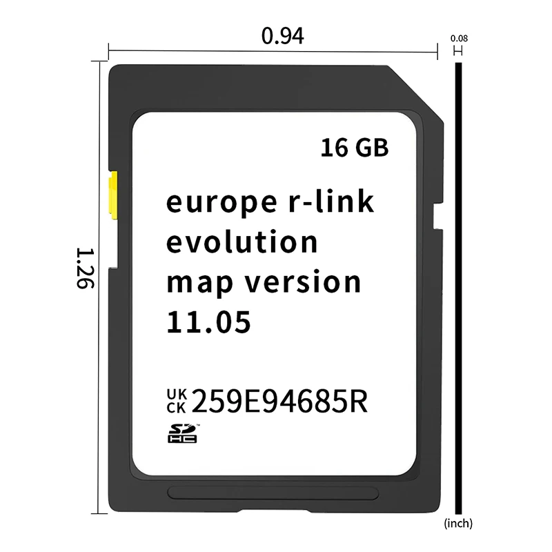 Die neueste Satellitennavigation SD-Karte R-Link 11.05 GPS-Karte Renault Auto SD-Karte Europa-Version