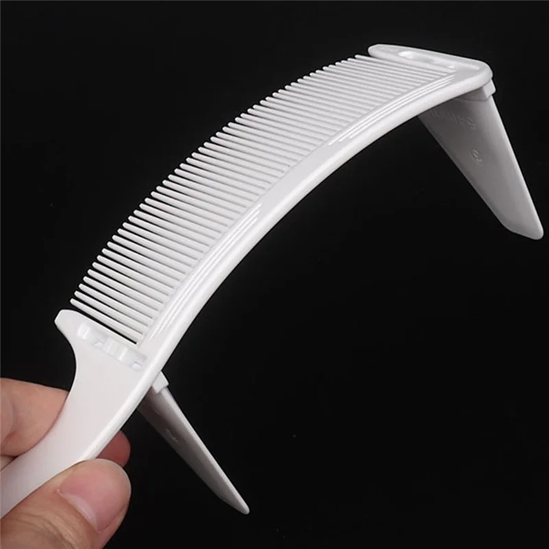 1Set Positioning Comb Barber Hair Cutting Comb Salon Hairdressing Clipper Curved Comb for Men Hair Styling Tool,White