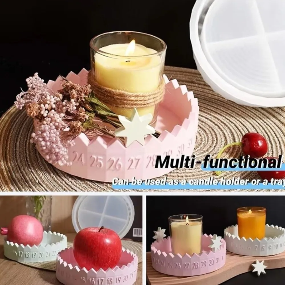 3D Christmas Advent Calendar Silicone Mold Countdown Design DIY Craft Countdown Calendar Mold Non-stick Deer Shape