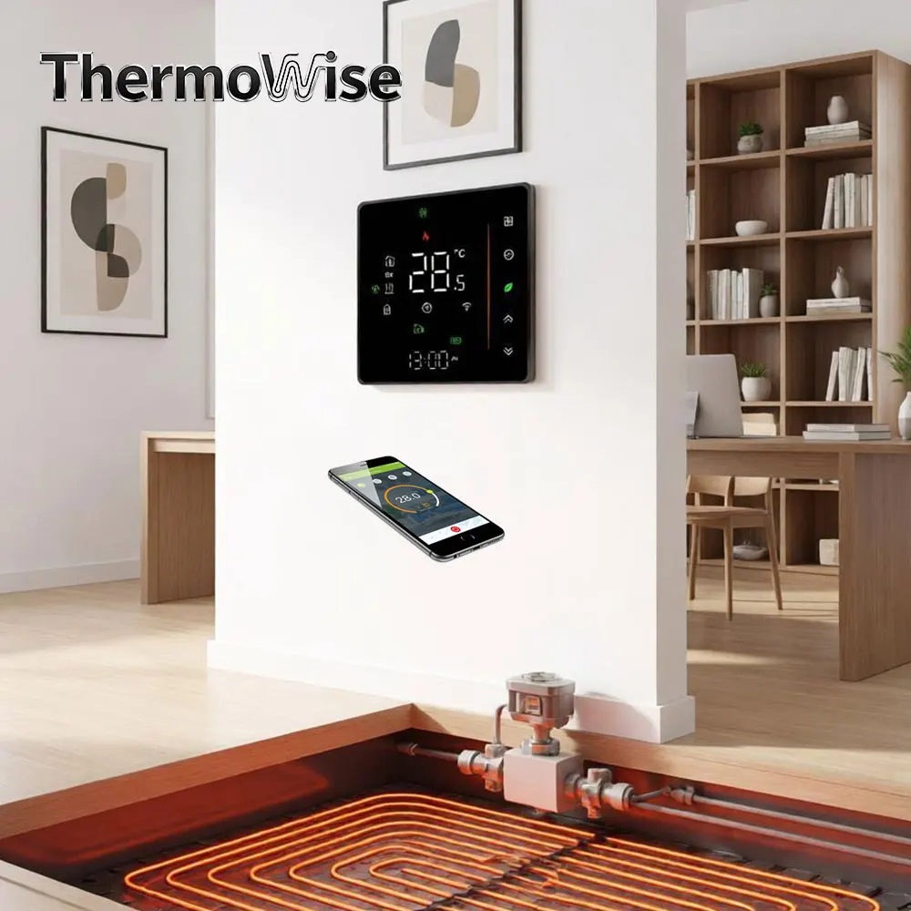 Smart WIFI ZIGBEE MODBUS Floor Heating Thermostat for Electric Heater (GA) Electric Heating (GB) Bolier (GC) By 24V 220VAC