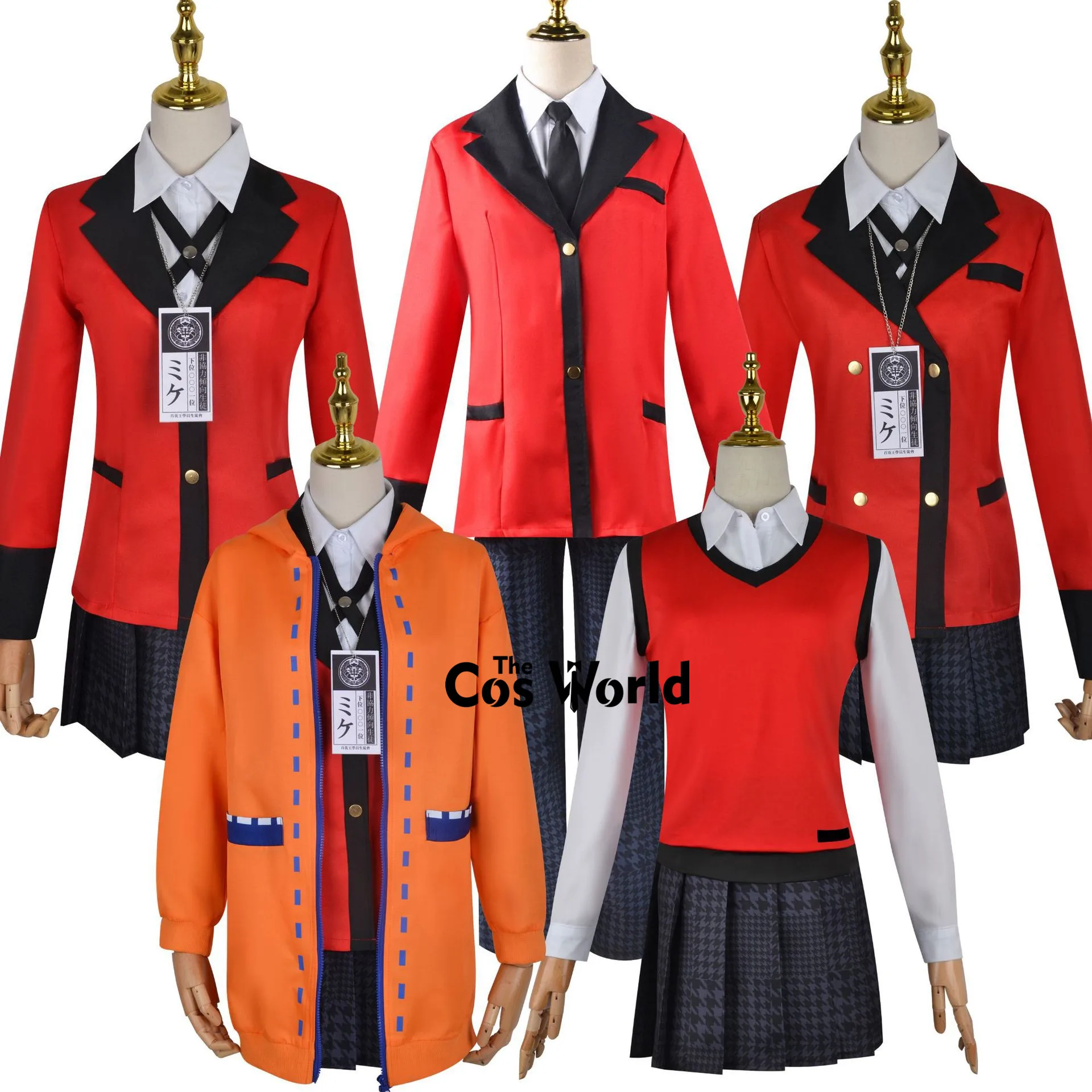 Kakegurui Compulsive Gambler Yumeko Jabami Kirari Momobami Ryota Suzui Midari Ikishima Runa Yomozuki Anime Cosplay Costumes