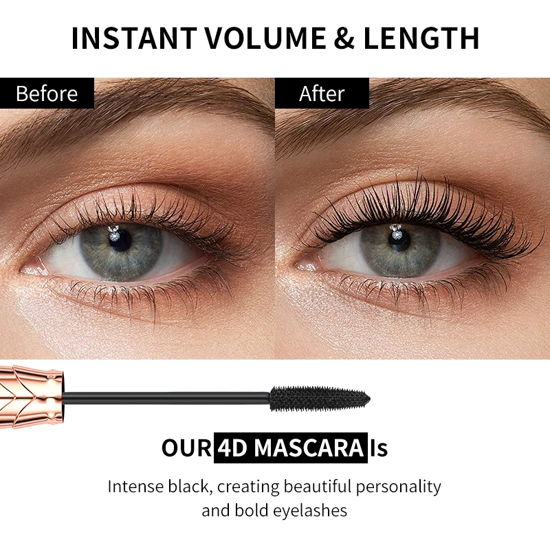 Cosmetics Waterproof Mascara Eyelashes Extension 4d Crown Mascara Eyes Makeup Thick Curling Eyelashes Black Mascara