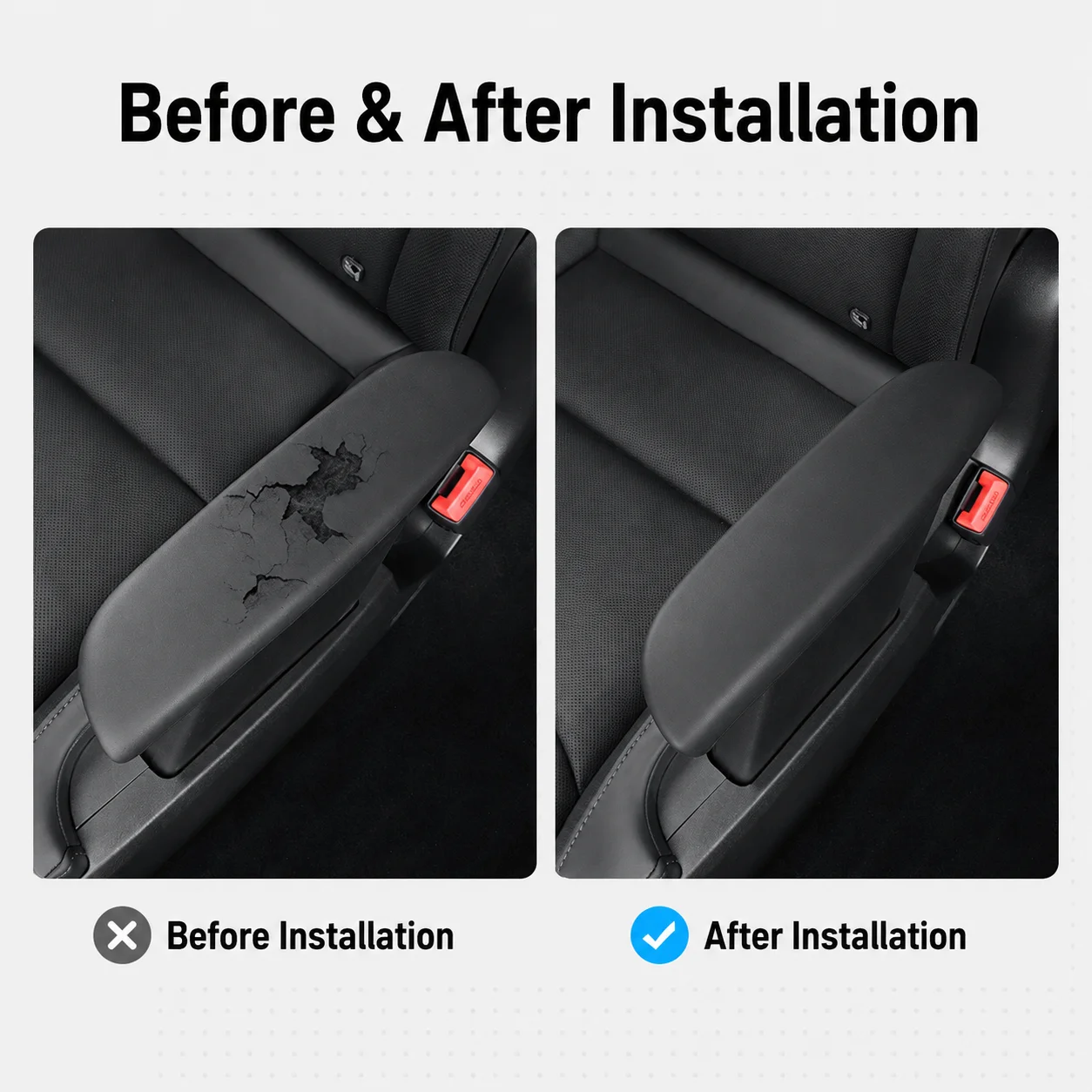 For Tesla Model YL 2026 Rear Second Row Armrest Wear‑Resistant Cover Easy Install Handrail Protector Interior Trim Accessories