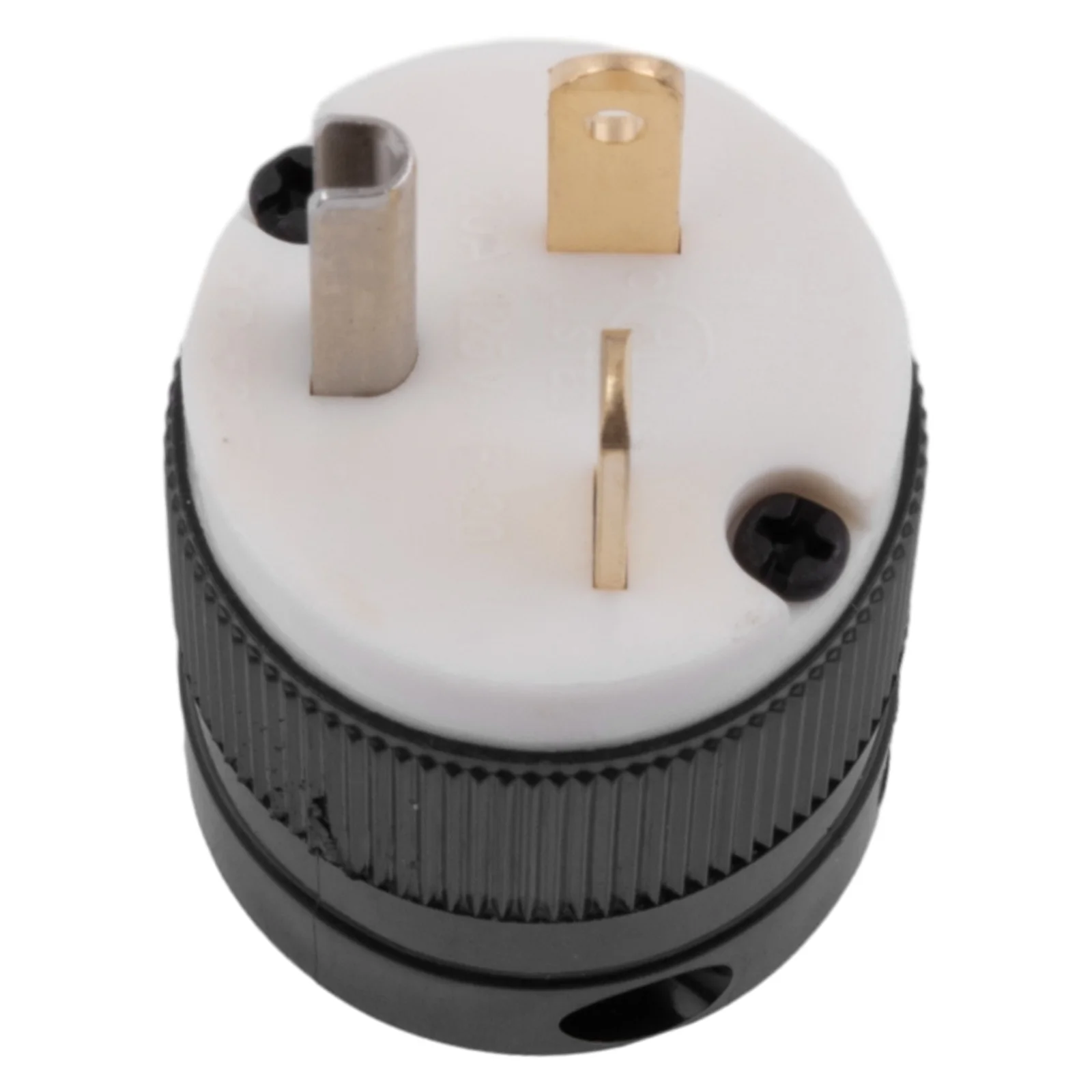 Replacement Straight Blade Male Connector 20A 125V for NEMA 5-20P Grounding Applications with Nylon Cord Clamp