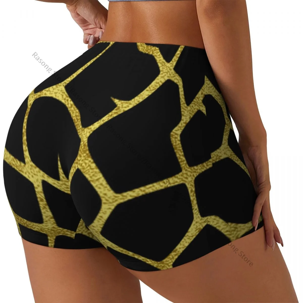 

Сексуальные обтягивающие спортивные шорты с принтом жирафа, женские удобные шорты для фитнеса и йоги