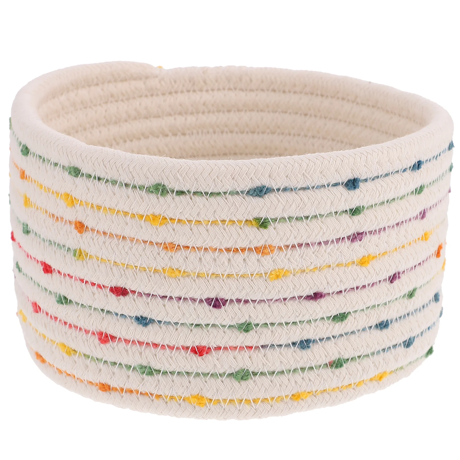 

Cotton Rope Storage Baskets Decorative Desk Woven Laundry Multi function Household Basket Soft Practical
