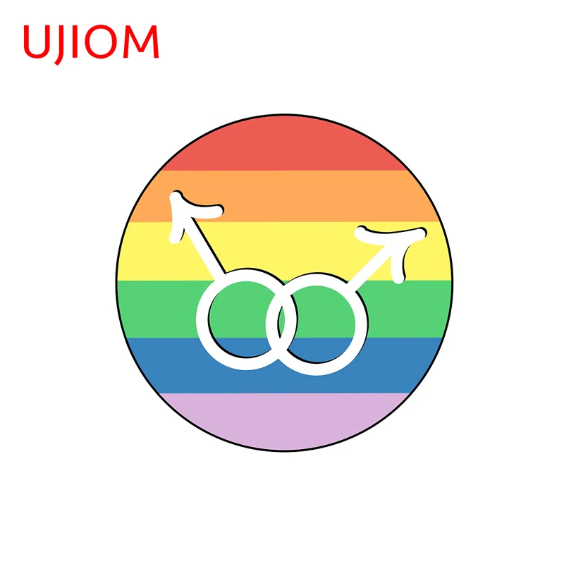 UJIOM LGBT Rainbow Gender Indication Sign Wall Sticker Popular Premium Funny Sunscreen Decal Creative Personality Wallpapers