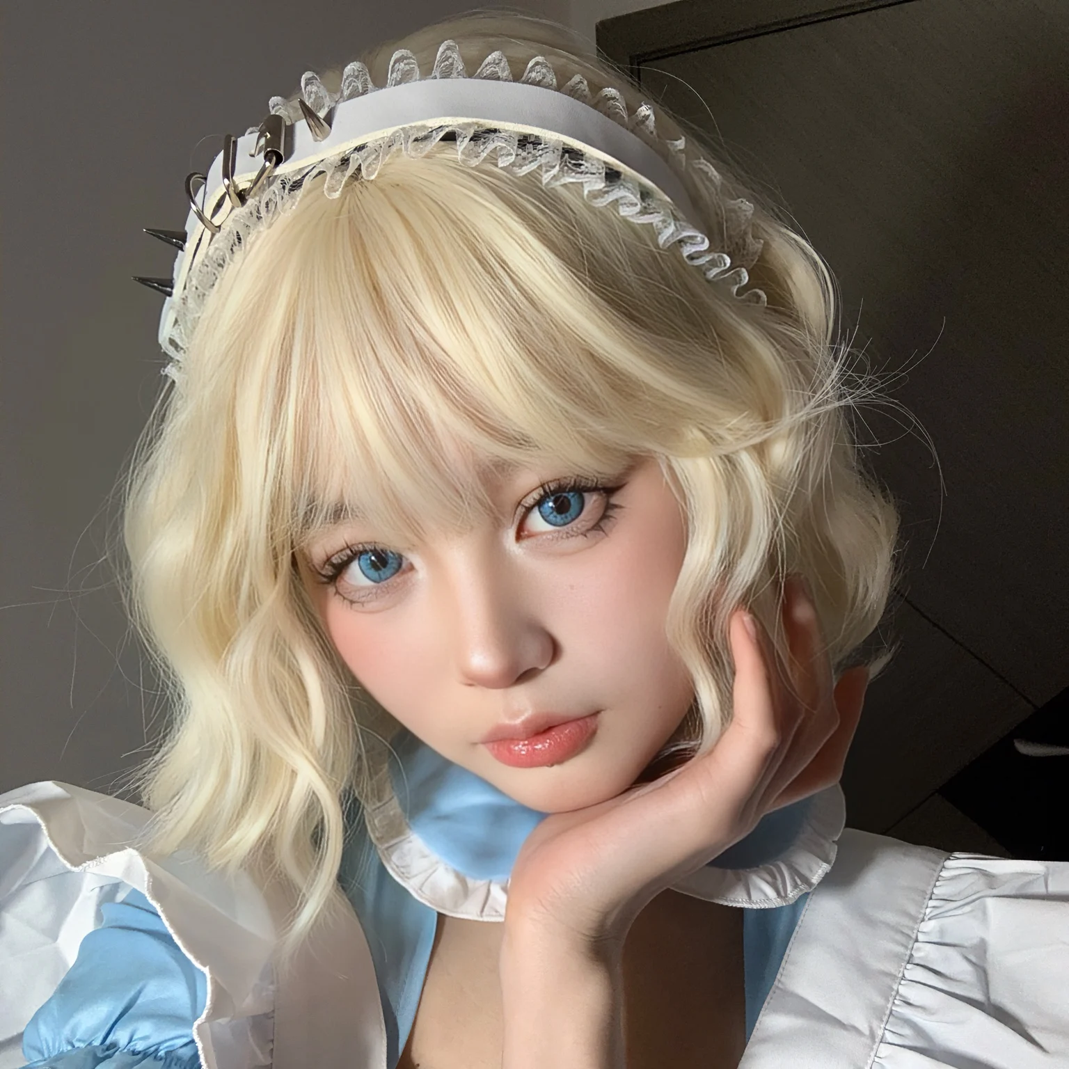 Bandeau de cheveux en cuir avec structure plissée, équipement de sauna sous-culture sombre, accessoires en métal dermatDark Y2K pour filles, polyvalent, nouveau