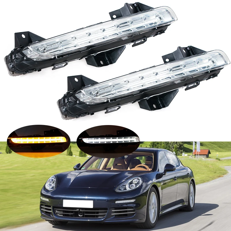 97063108152 97063108252 Car Daytime Running Light For Porsche Panamera 2014 2015 2016 2017 Signal Light Front Bumper Lights