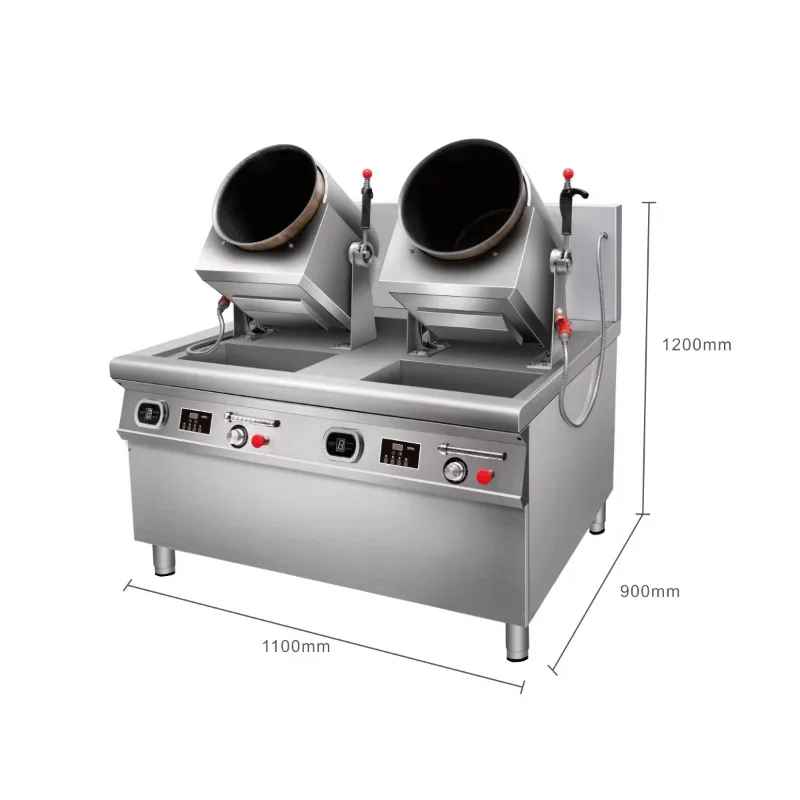 Customized Auto Cooking Machine 110V/220V Dual-Head Three-Head LNG/LPG Automatic Cooking Robot Automatic Gas Kitchen view 5