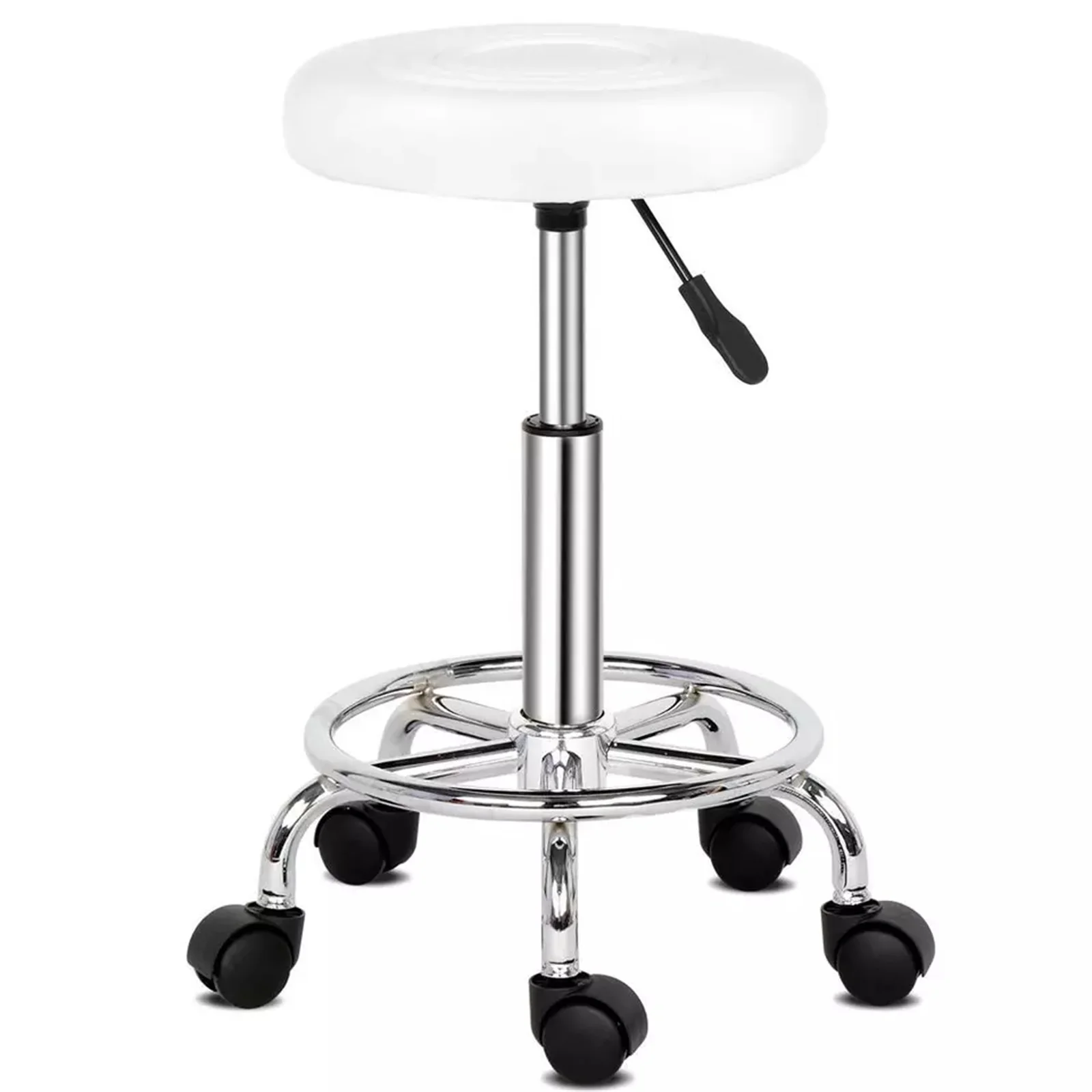 Adjustable Salon Stool Rolling Massage Chair Tattoo Facial Spa Furniture w/Wheel