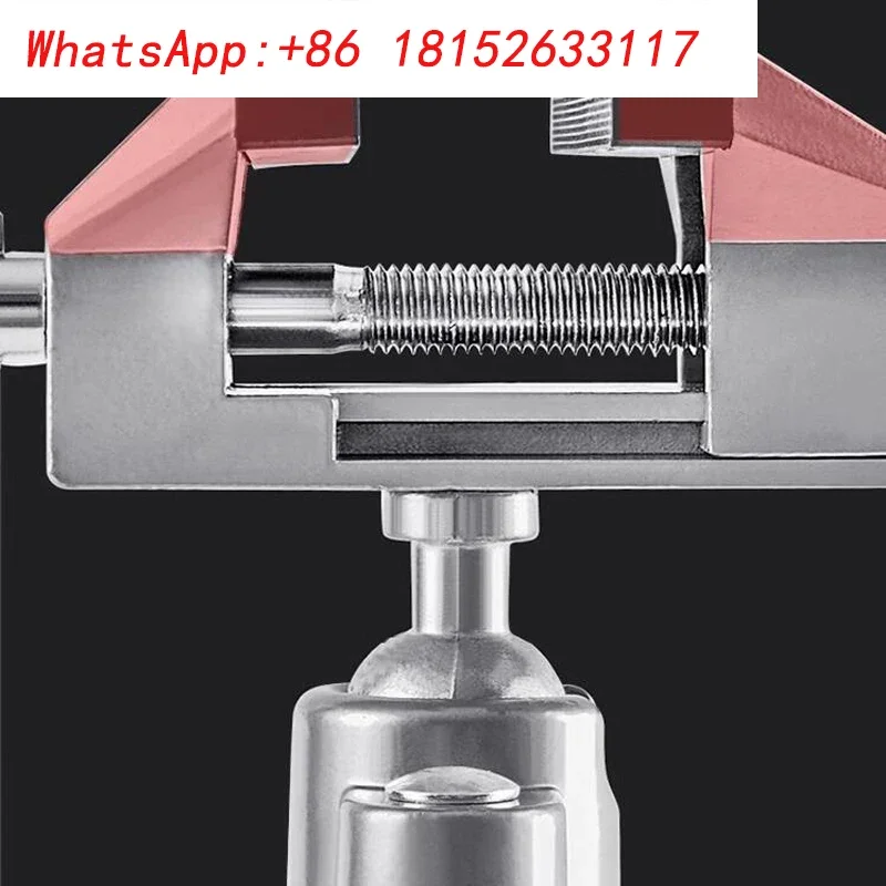 ملزمة بي بي ميني 360 ​ ​ درجة الدورية المشبك نوع مقاعد البدلاء ملزمة الجدول سبائك الألومنيوم المشبك المسطح 0-50 مللي متر مع الأكمام المطاطية مم