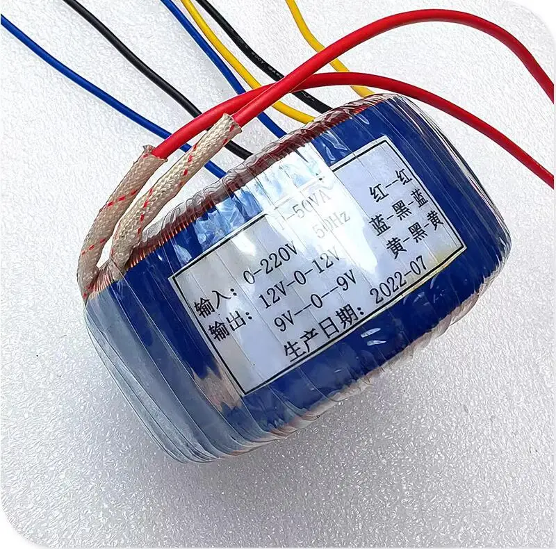 50W Pure Copper Toroidal Transformer Input: 220V Output: 12V-0-12V 9V-0-9V for headphone Amplifier