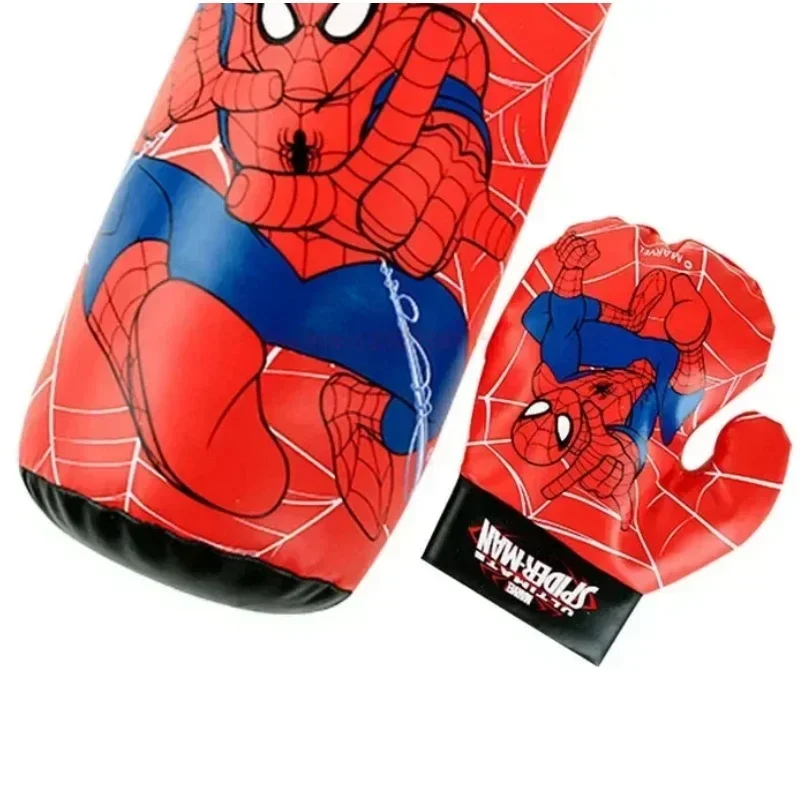 Regalo di Natale Spider Man Giocattolo Mini Set da boxe Guanto + Borsa di sabbia Anime Cartoon Sport Prop Forniture per allenamento fisico Regali giocattolo carino