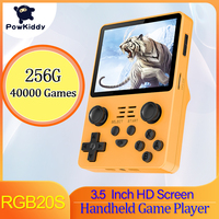 POWKIDDY RGB20S 256G 40000 Game Handheld Devices Pocket Retro Console HD Portable Video Player Kids Gift Toy PS1 Emulator Gaming