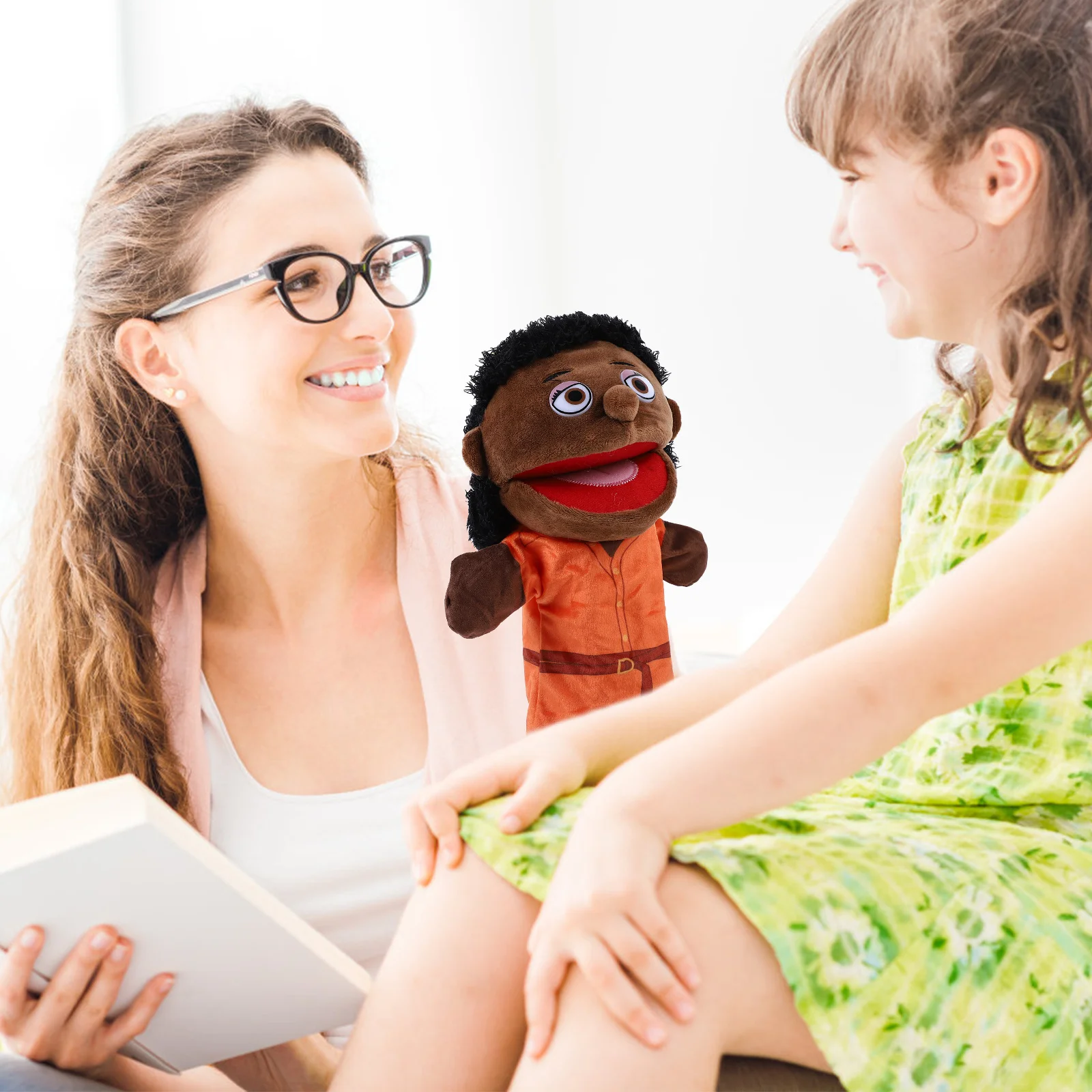 Burattino a mano per famiglia Burattino morbido e confortevole per narrazione di storie per giochi creativi Giochi di ruolo educativi e costruzioni di abilità motorie