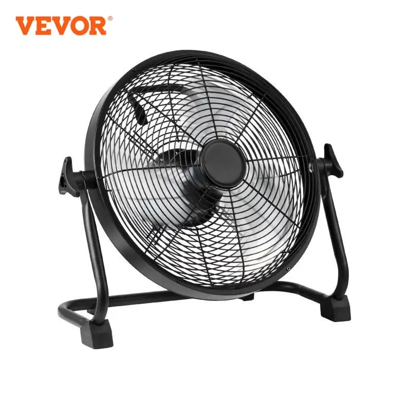 VEVOR Cordless Fan Portable Degree Manual Pivoting Regulation High Velocity Cordless Fan Heavy Duty Metal Industrial Floor Fans