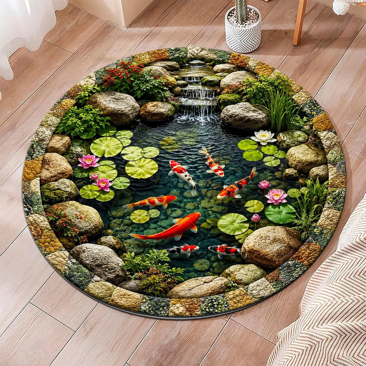 Contemporary Marble Round Carpet Black White Gold Rug Circular Area Rugs for Living Room Bedroom Luxury Home Decoration Mat
