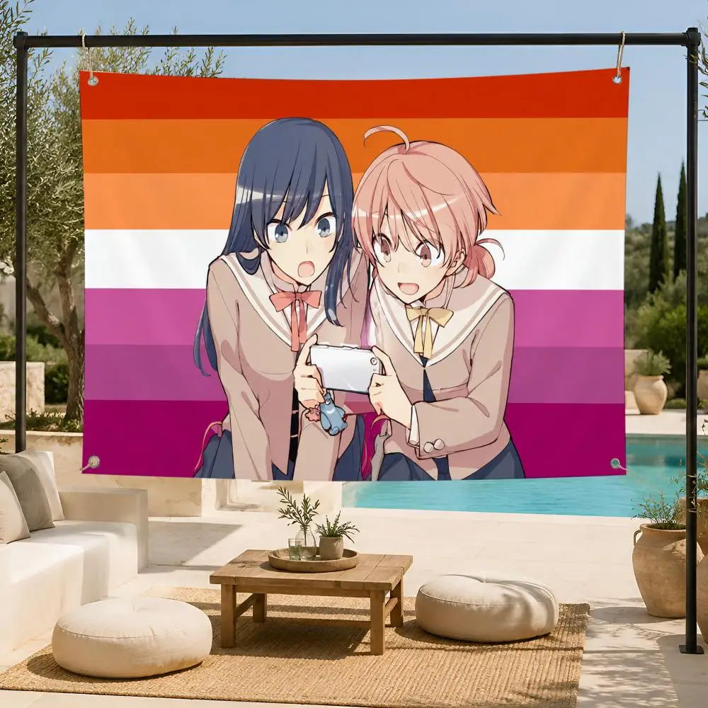 Anime B-Bloom Into You Yuri Romance Flags Fan support, home, dormitory, wall decoration, outdoor camping, party banners, gifts