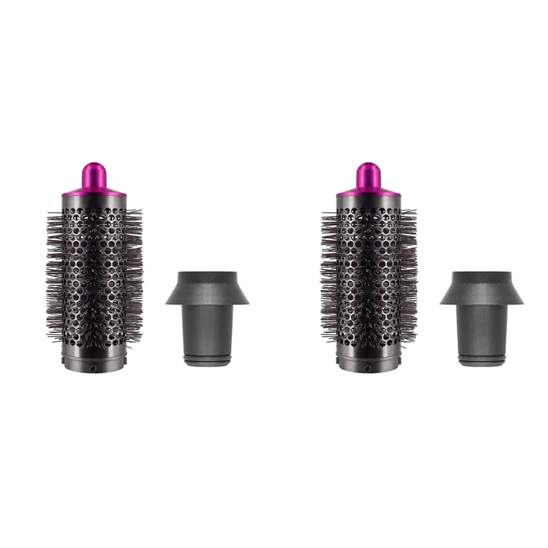 SANQ 2X シリンダーコームとアダプター Dyson Airwrap スタイラー/スーパーソニックヘアドライヤーアクセサリー用、ローズレッド & グレー